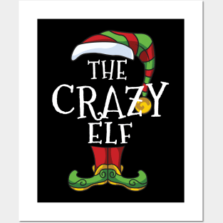 Crazy Elf Family Matching Christmas Holiday Group Gift Pajama Posters and Art